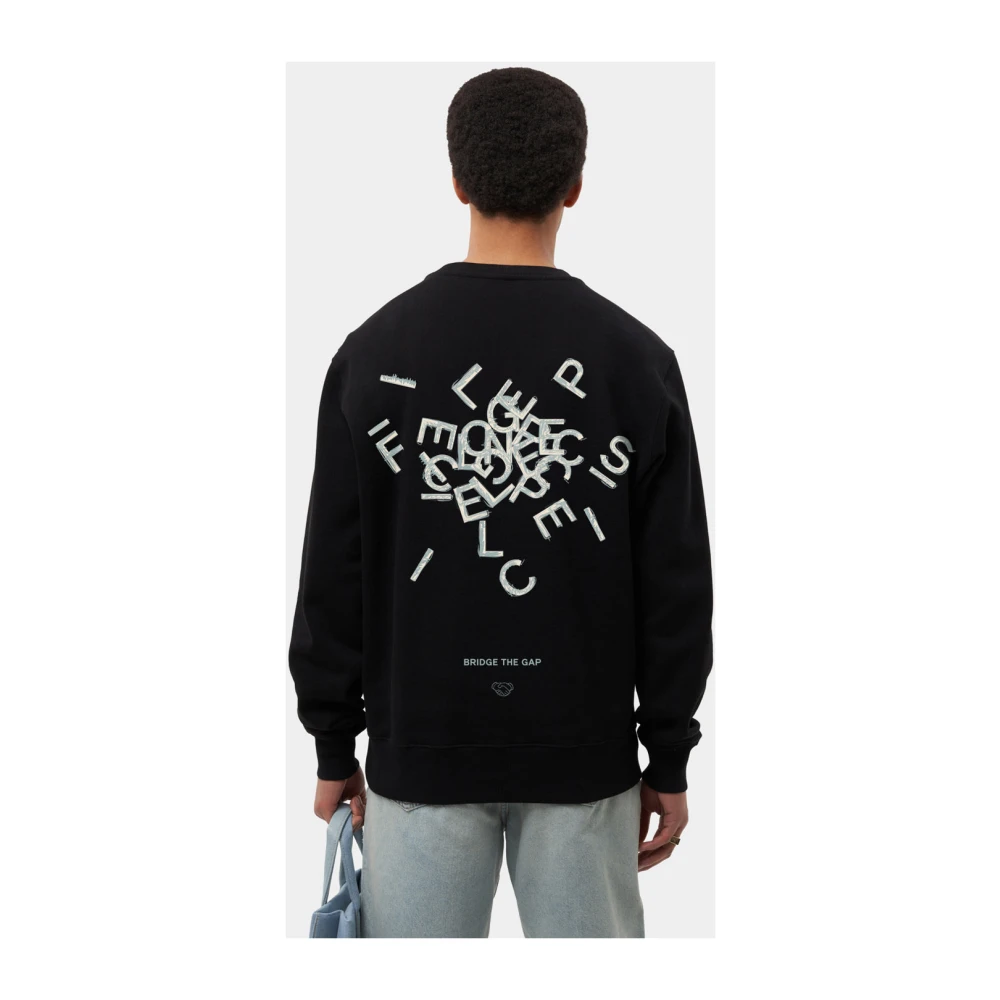 Filling Pieces Sweatshirt Alphabet Black Heren