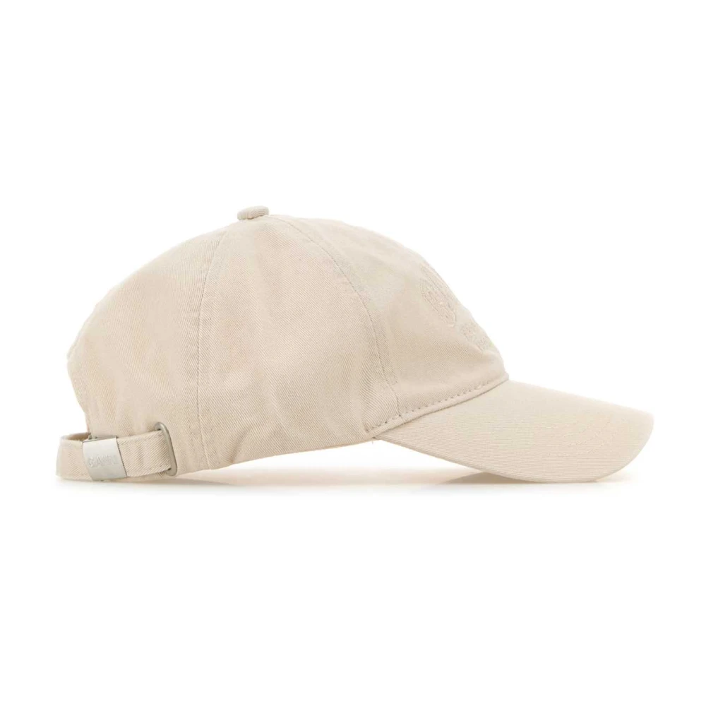 Ganni Zand Katoenen Baseballpet Beige Dames