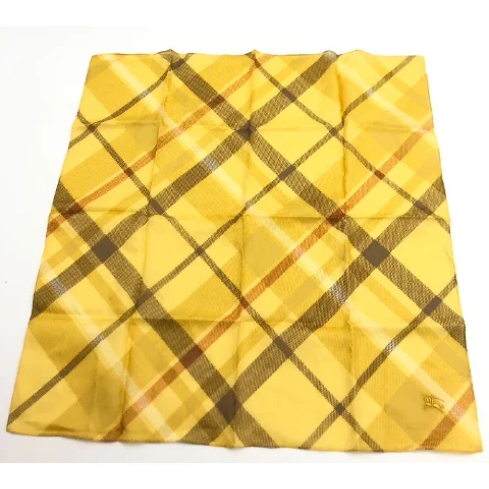 Burberry Vintage Pre-owned Fabric scarves Yellow Dames