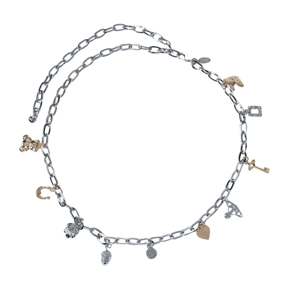 Vivienne Westwood Bedel Hanger Ketting Riem Gray Dames