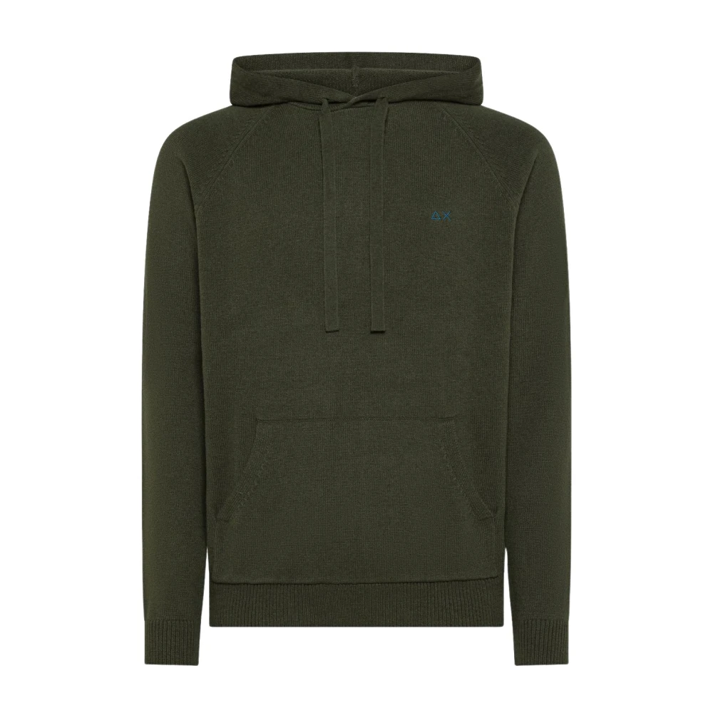 Sun68 Green Hoodie Jumper Warm L/S - Male - Hoodies - Xl - Sweatshirts & Hoodies