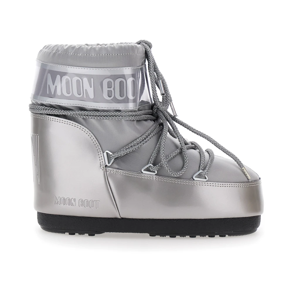 Moon Boot Unisex Silver Icon Low Glance Boots - Boots Eu 36 - 38 - Image 4