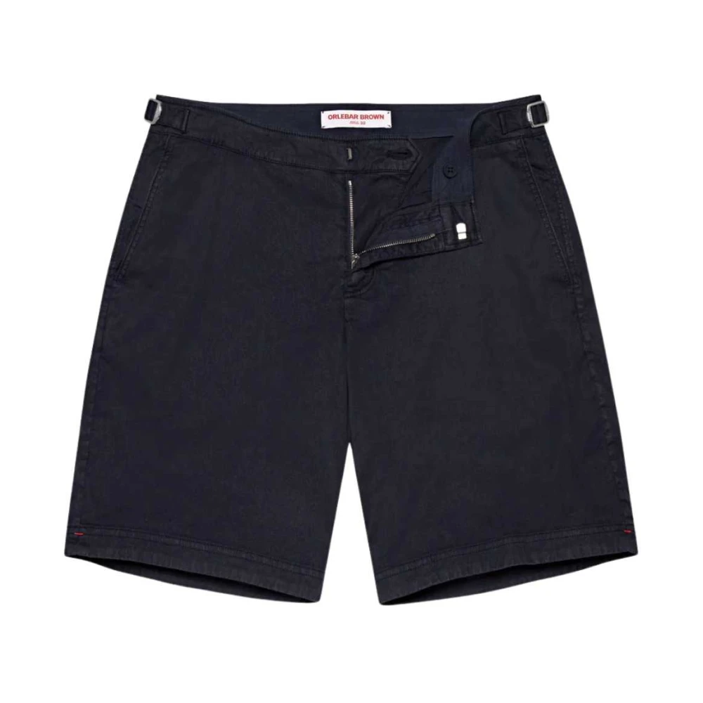 Orlebar Brown Katoenen keper nachtblauwe broek Blue Heren