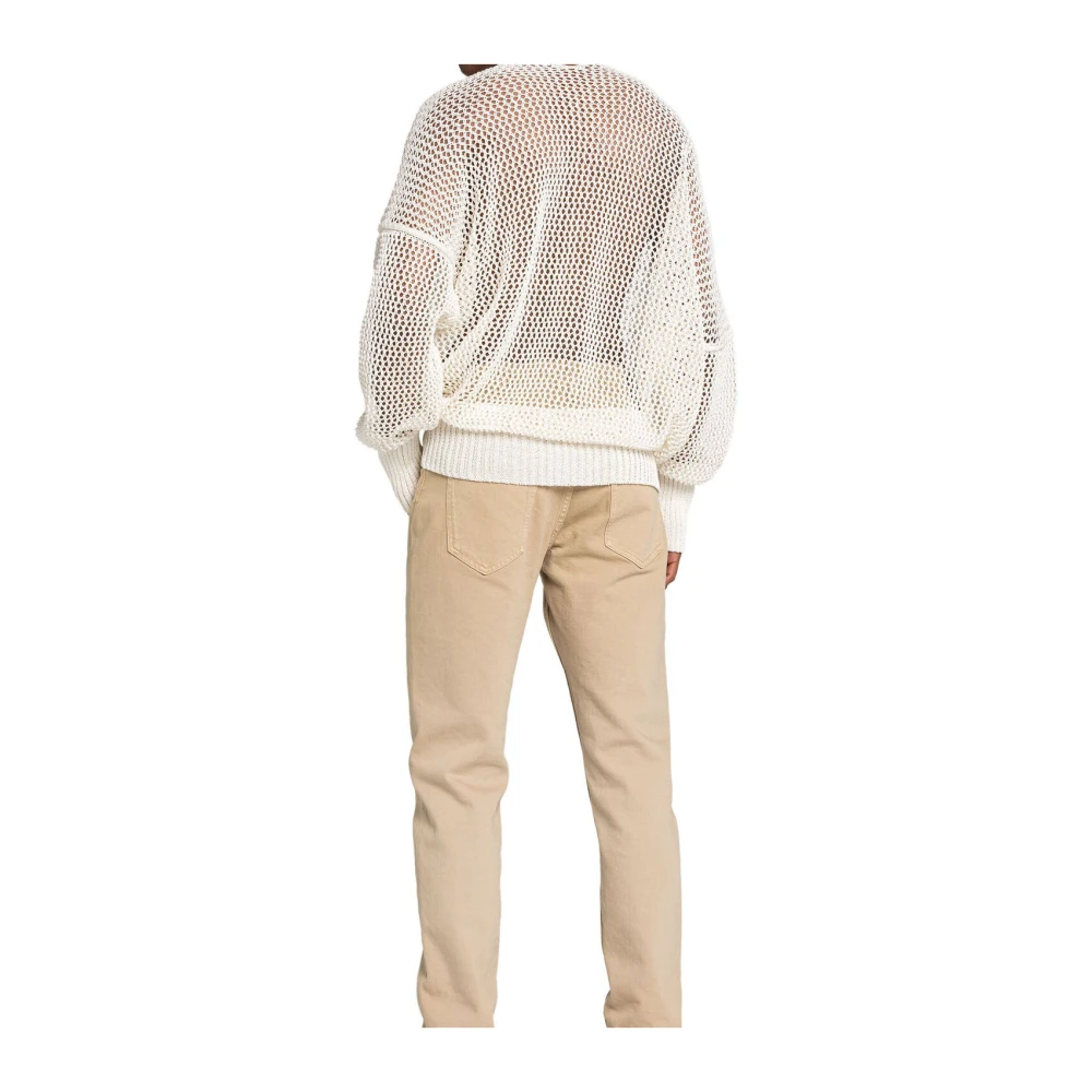 Roberto Cavalli Slim-Fit Beige Wash Jeans Brown Heren