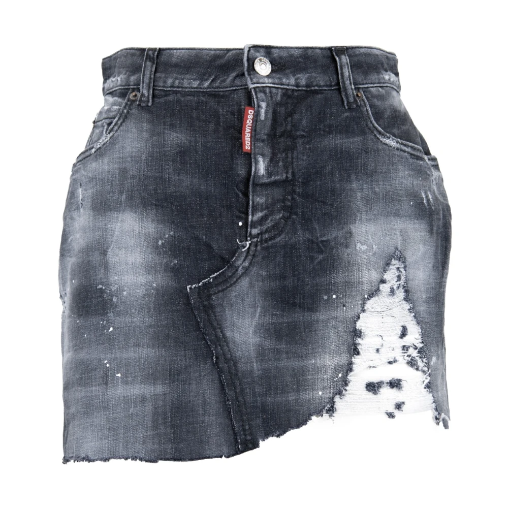 Dsquared2 Rok met rits en zakken Gray Dames