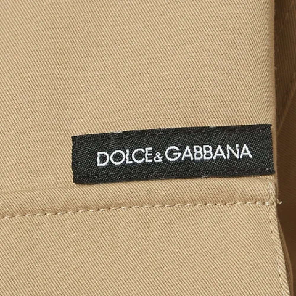 Dolce & Gabbana Pre-owned Cotton dresses Beige Dames