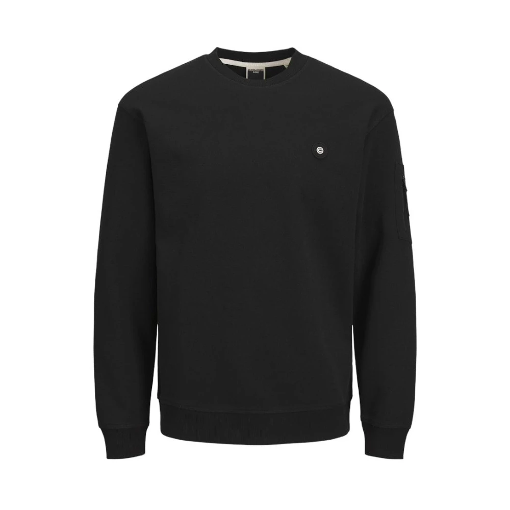 Jack & jones Zwarte Sweatshirt Met Ronde Hals Freewear Black Heren