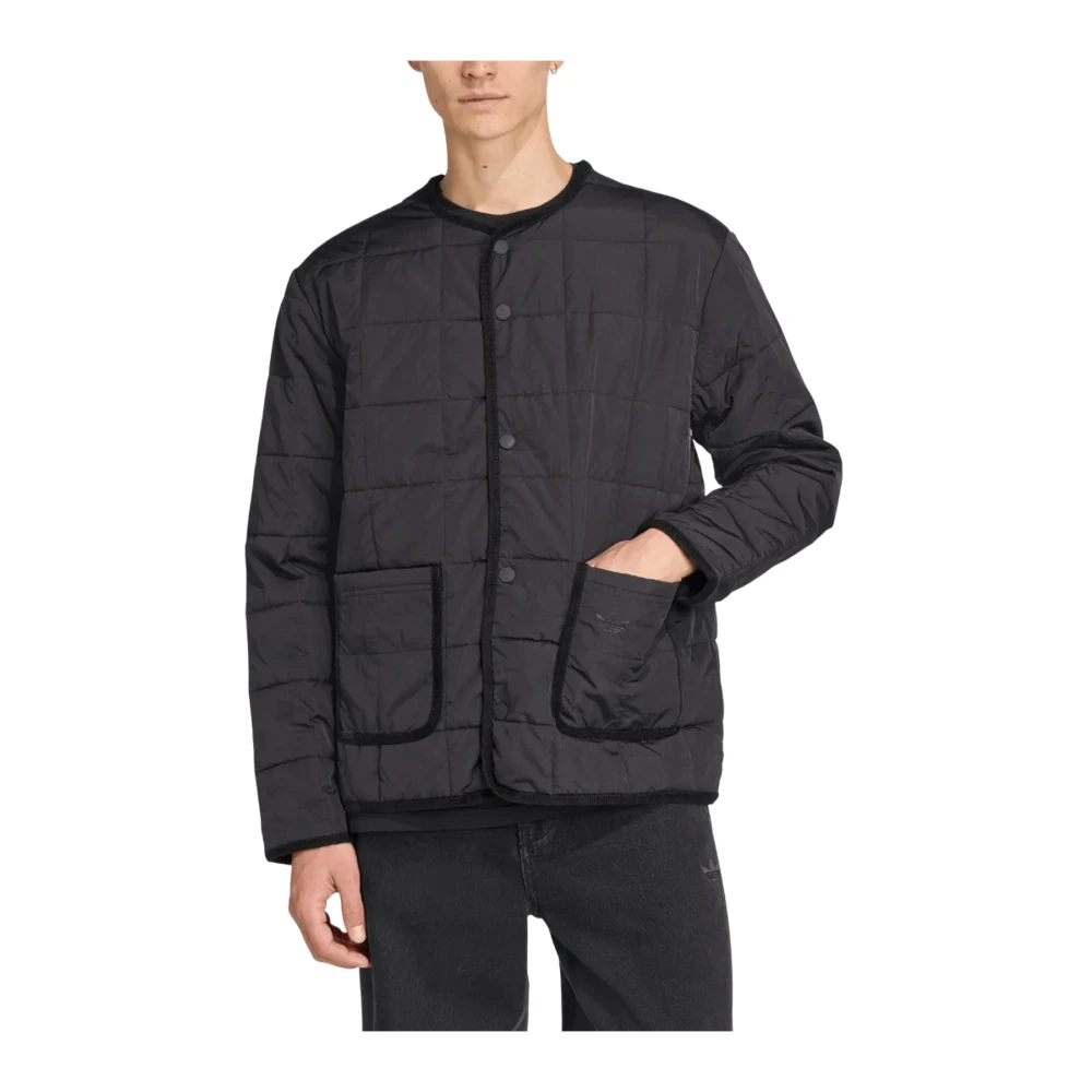 Adidas Quilted Jacket - Male - Jackets - Black - L - Sport