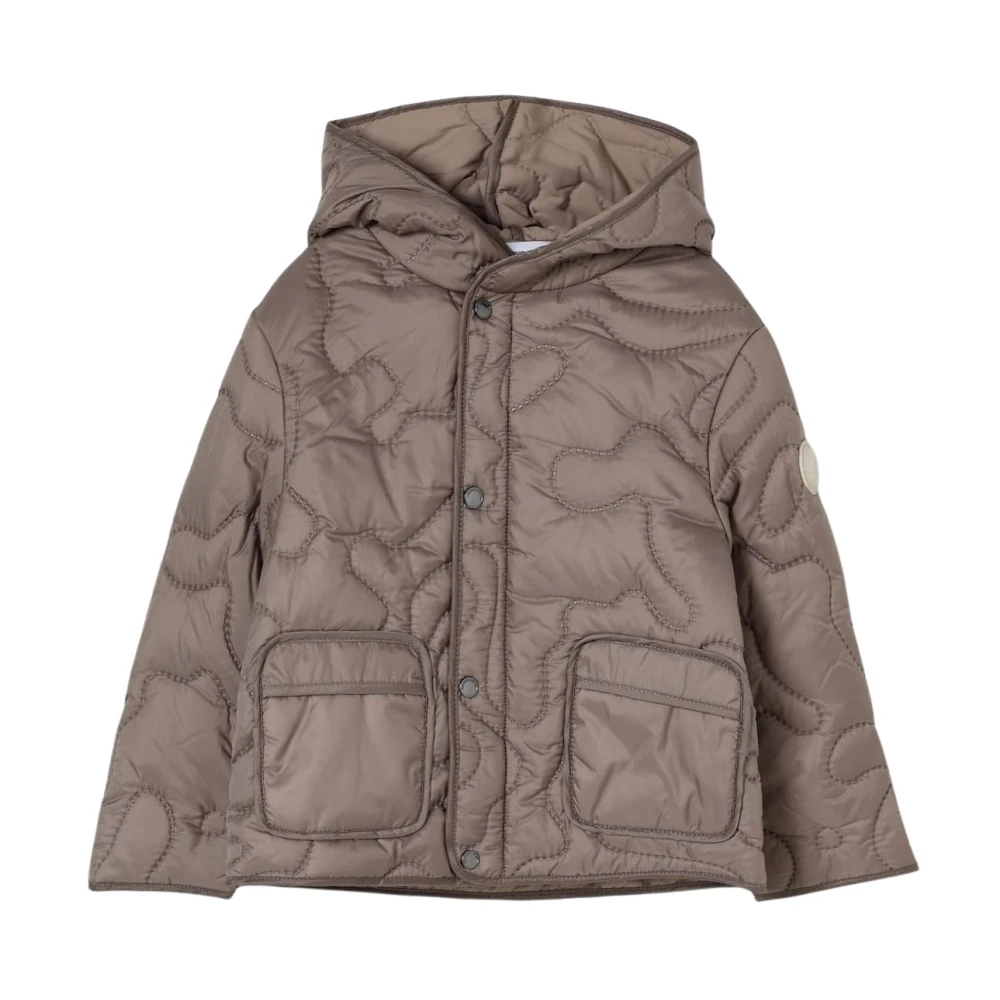 Emporio Armani Unisex Gray Quilted Hooded Jacket