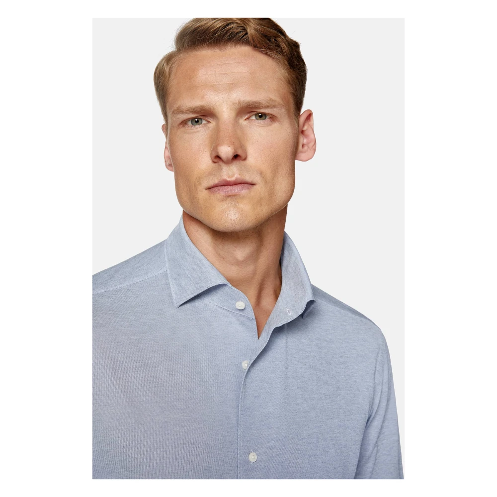 Boggi Milano Regular Fit Japanse Jersey Polo Shirt Brown Heren