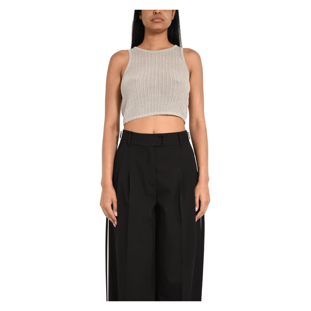 Patrizia Pepe Top Sin Mangas Tops Mujer Beige S