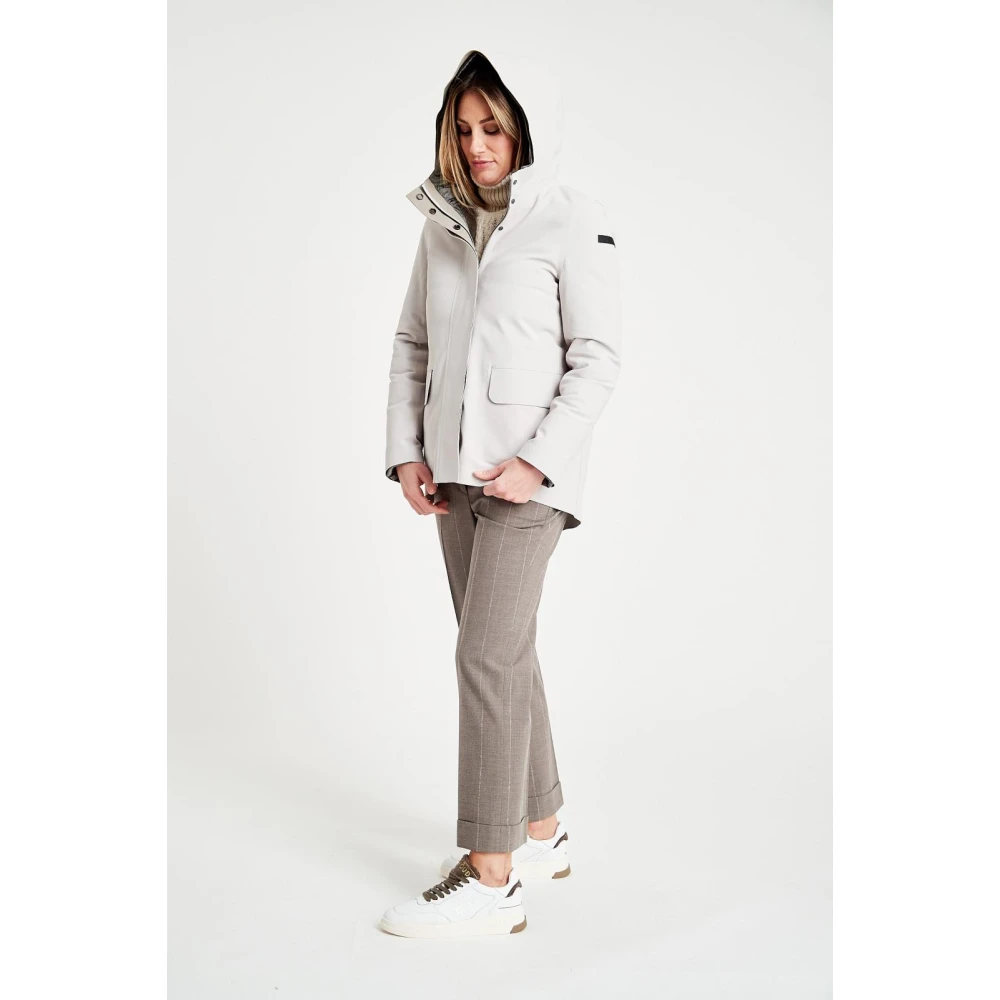 RRD Hooded Down Jacket Gray Dames