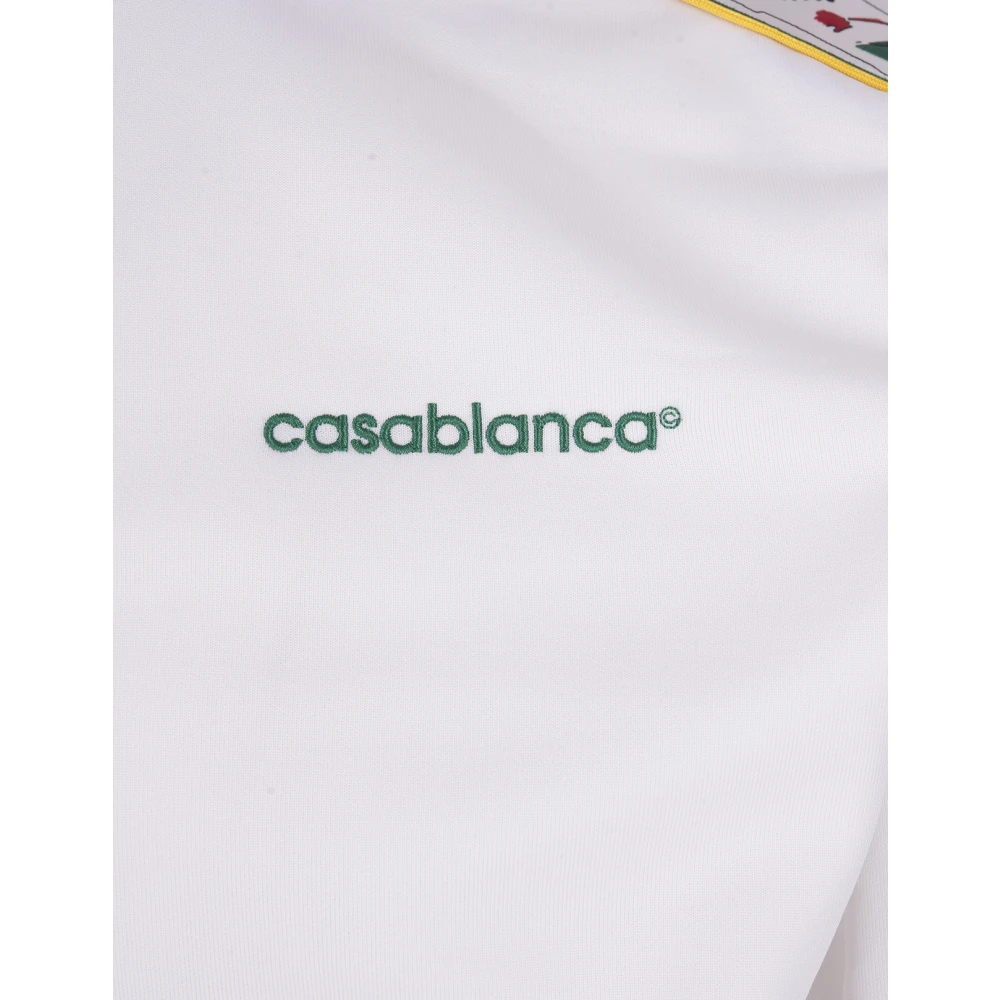 Casablanca Witte Laurel Grafische Full-Zip Sweatshirt White Heren