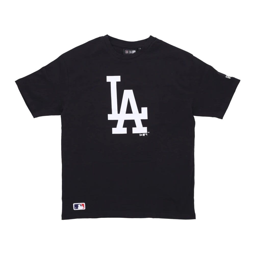 New era Dodgers Baseball Tee Zwart Wit Black Heren
