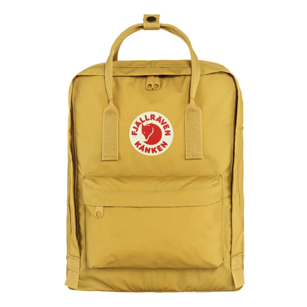 Fjällräven Yellow Fabric Backpack With Multiple Pockets - Unisex - Backpacks - Yellow - One Size - Bags