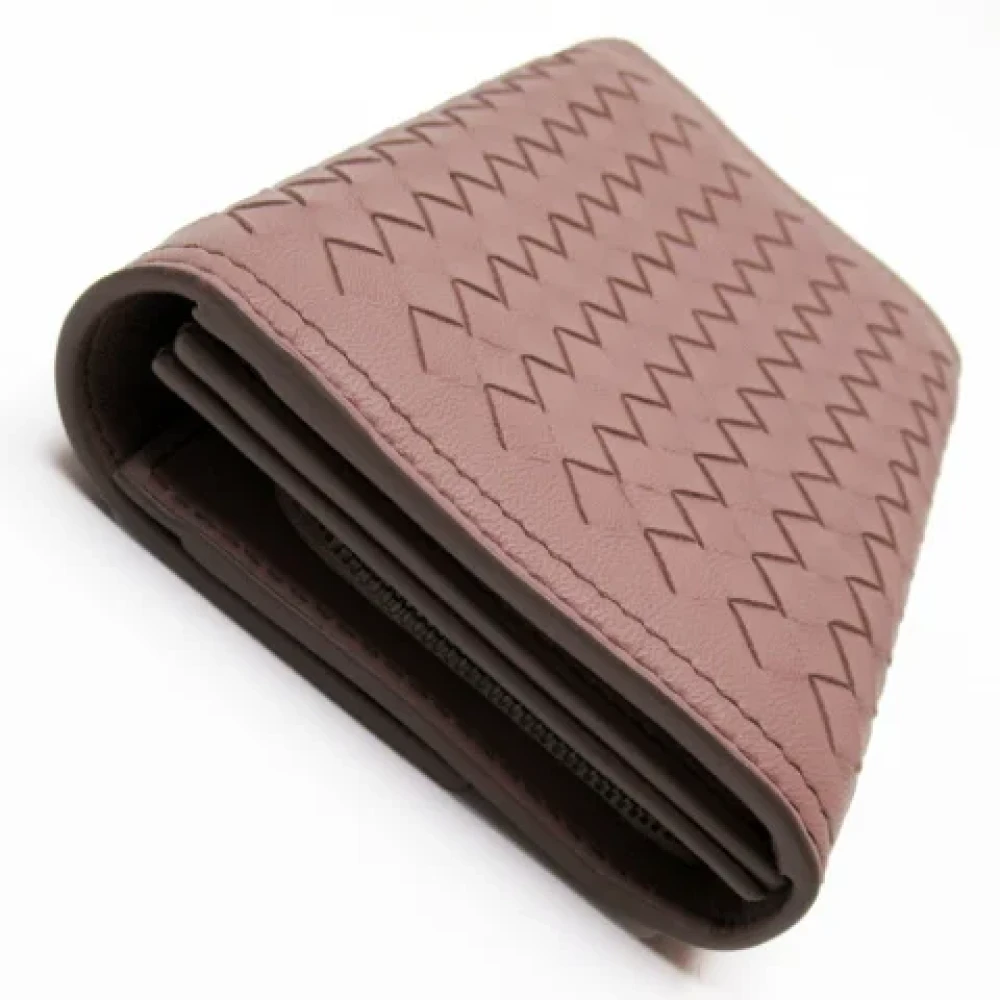 Bottega Veneta Vintage Pre-owned Leather wallets Pink Unisex