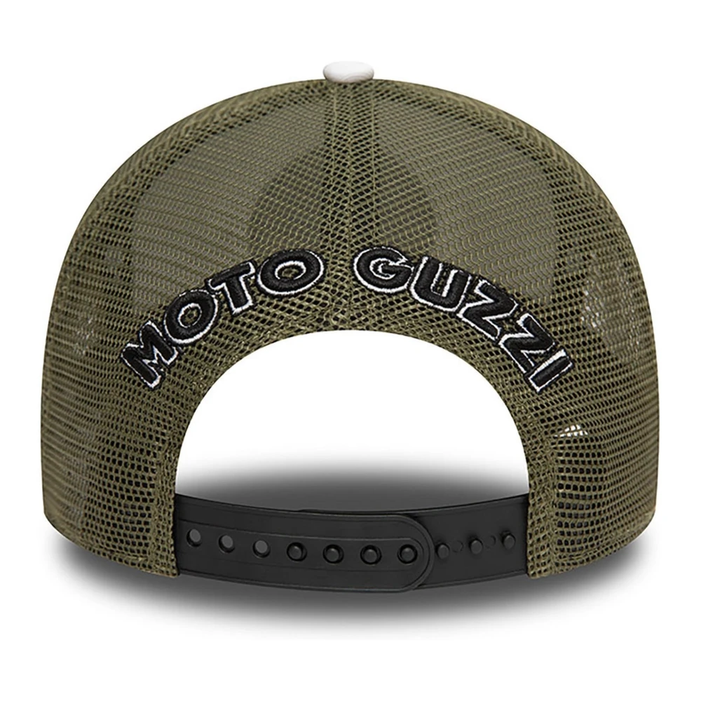 new era Wit Groen Moto Guzzi Trucker Hoed Multicolor Unisex