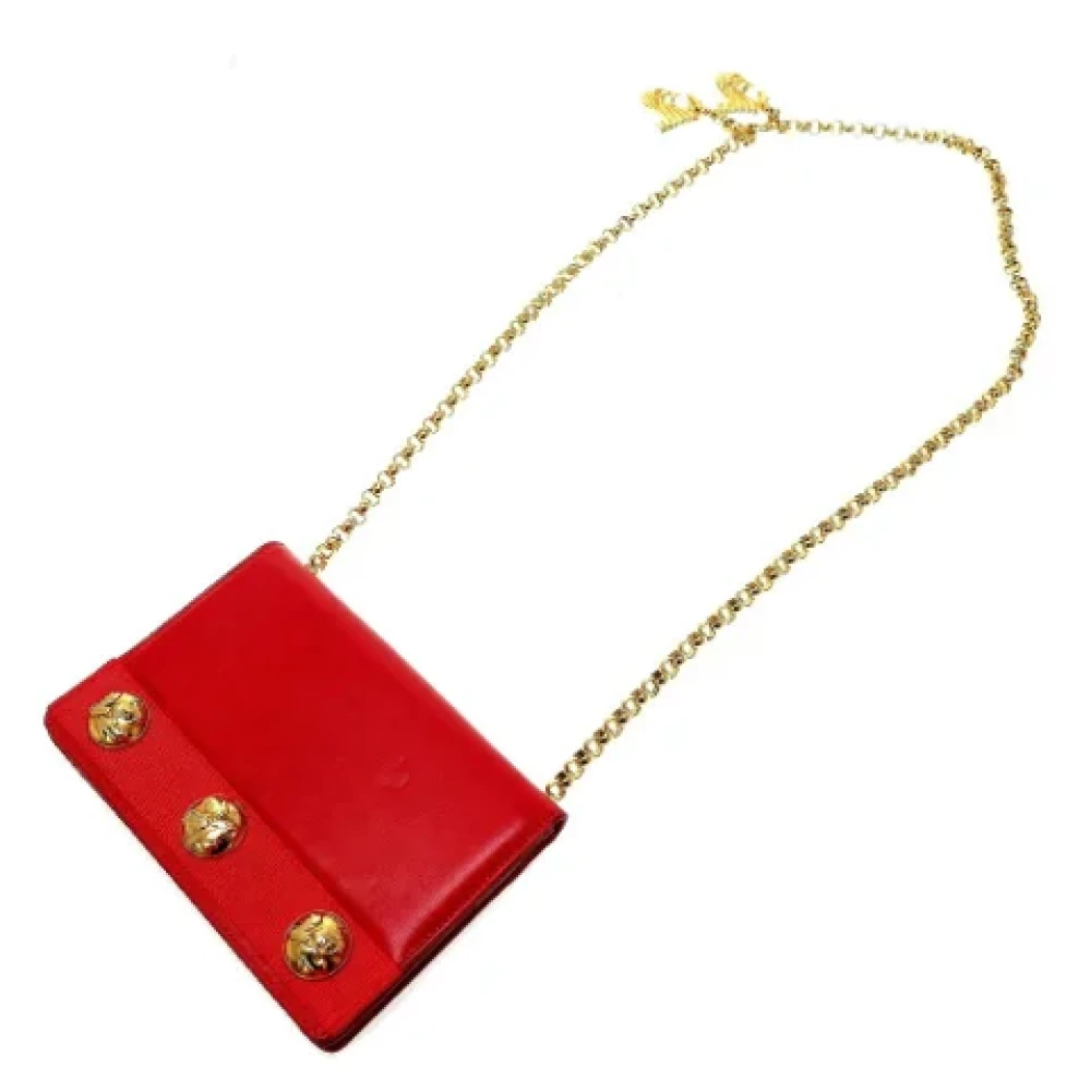 Salvatore Ferragamo Pre-owned Leather shoulder-bags Red Dames