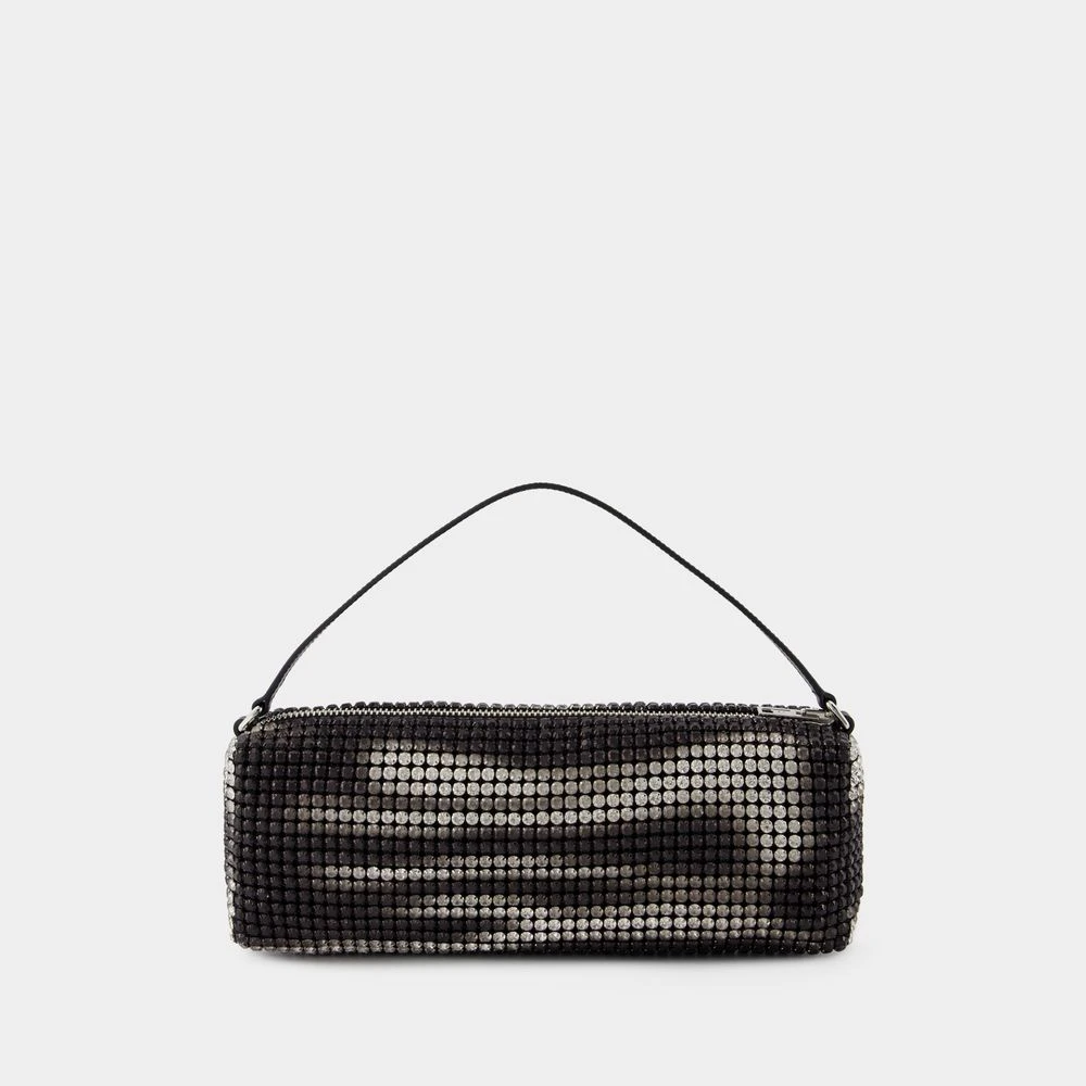 alexander wang Zwarte Mesh Shopper Tas met Kristallen Black Dames
