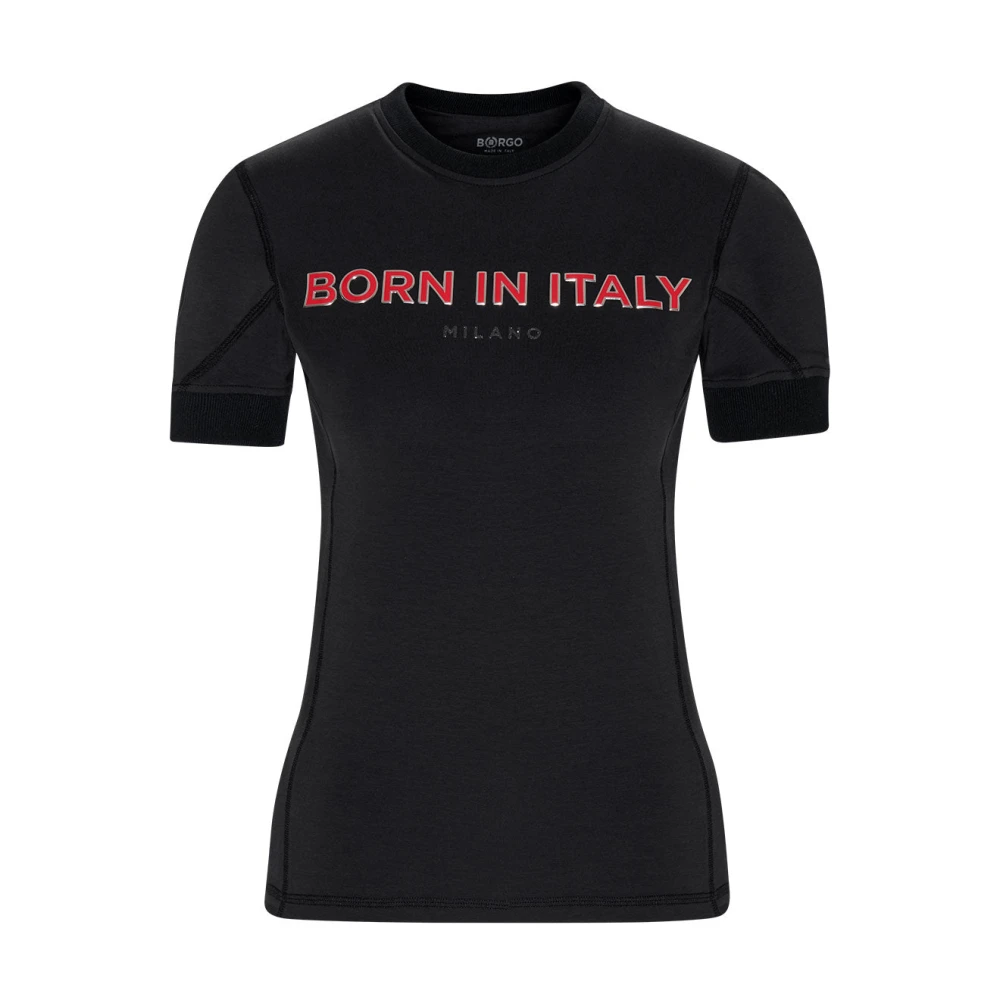 Borgo Fiorano Nero T-shirt Black Dames