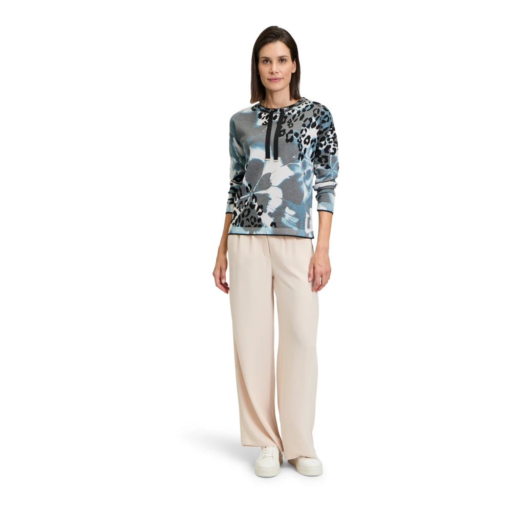 Betty Barclay Dierenprint Fijngebreide Trui Multicolor Dames