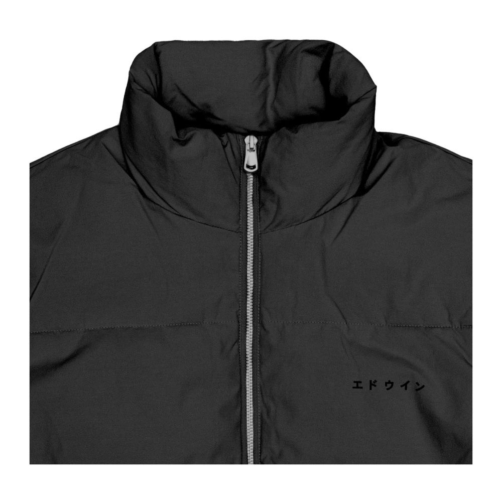 Edwin Afneembare Mouw Waterdichte Puffer Jas Black Heren