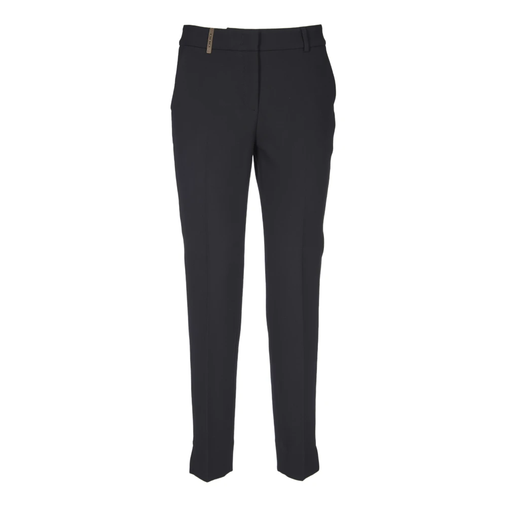 PESERICO Zwarte Broek Elegance Chic Stijl Black Dames