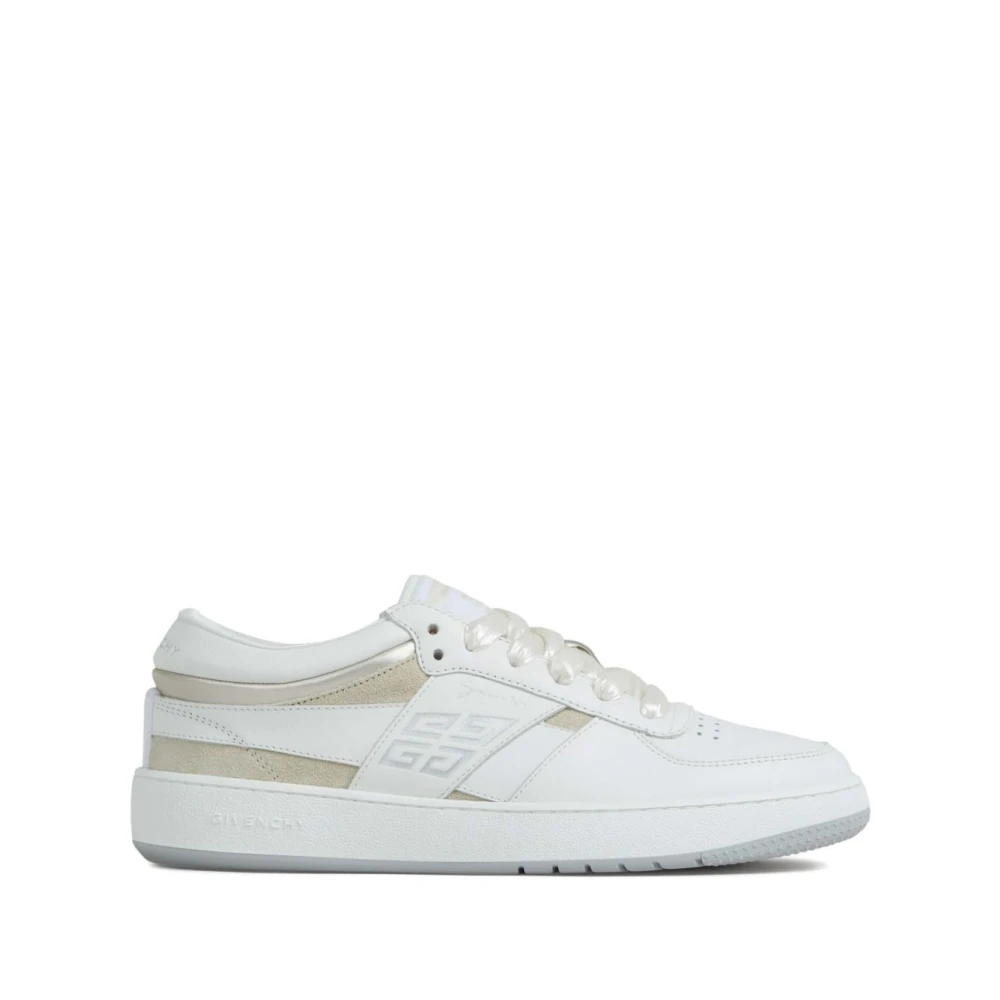 Givenchy Women's White Flat Shoes With 4G Motif