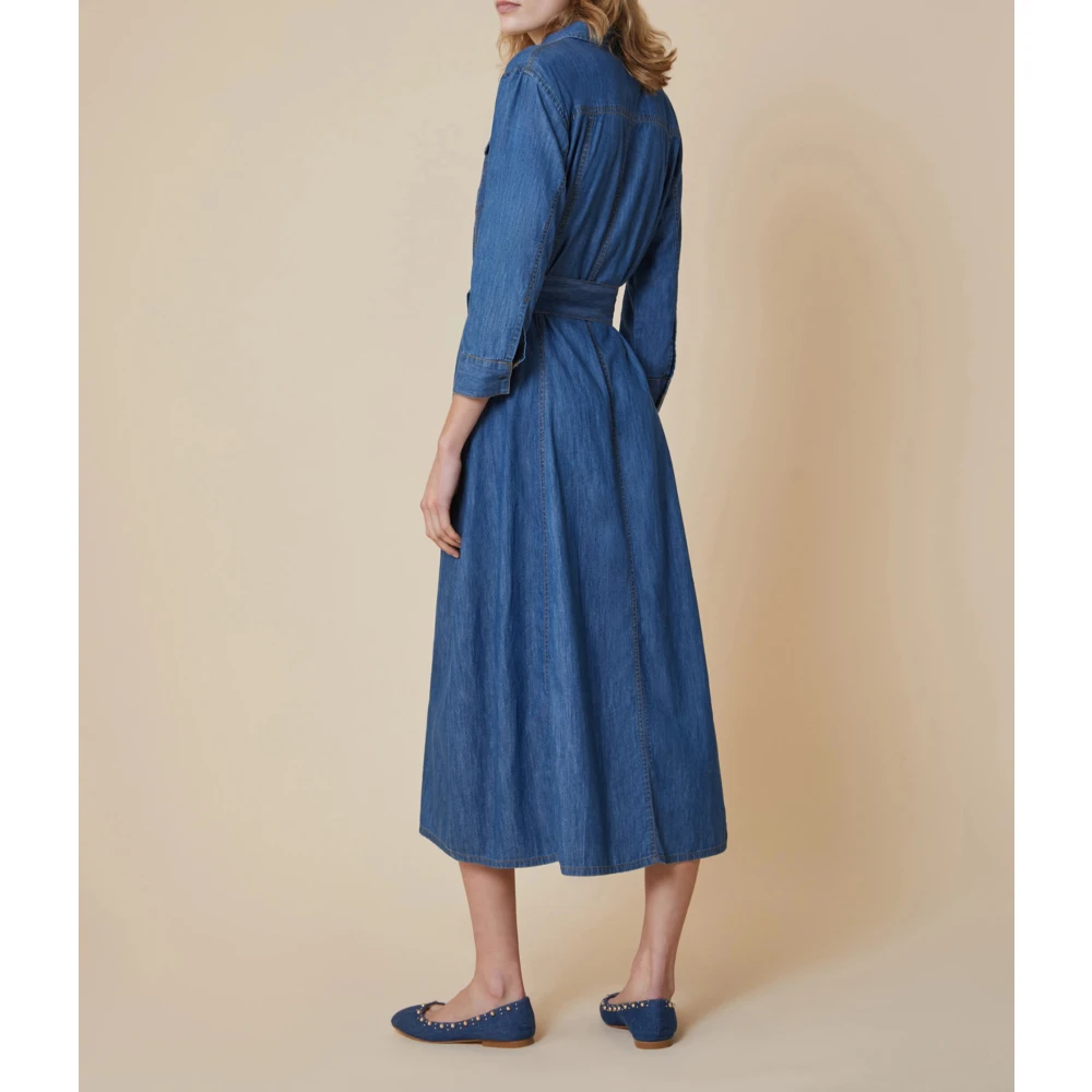 Pennyblack Lichte Denim Shirt Pinta Stijl Blue Dames
