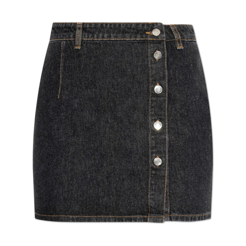 Iro Black Denim Skirts, Female, M, Isya Denim Skirt