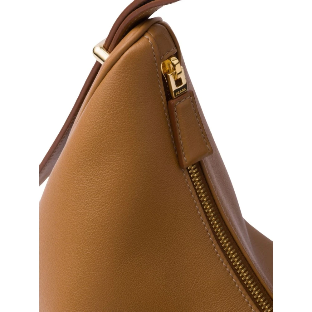 Prada Arqué Schoudertas Bruin Brown Dames