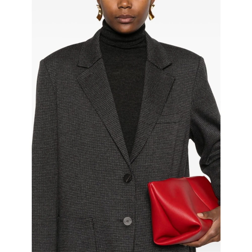 Harris Wharf London Blazer met Pied-de-Poulepatroon Gray Dames