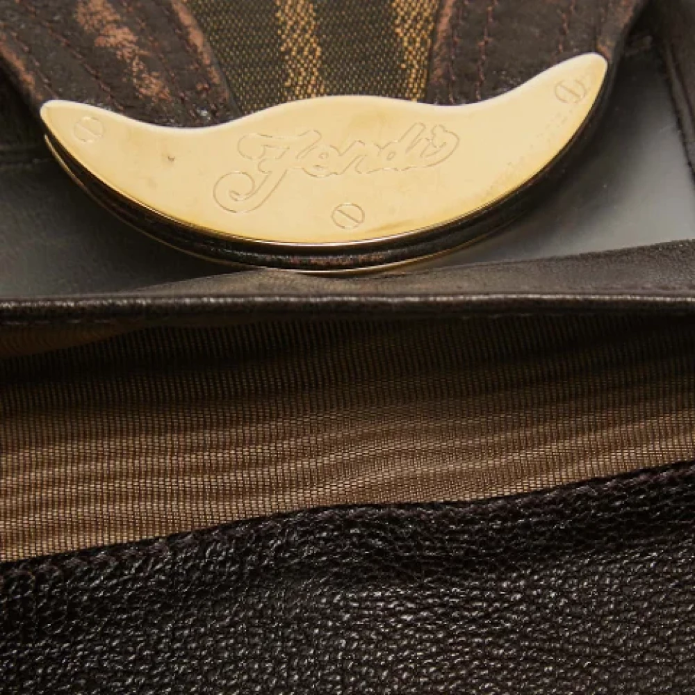 Fendi Vintage Pre-owned Canvas wallets Brown Dames