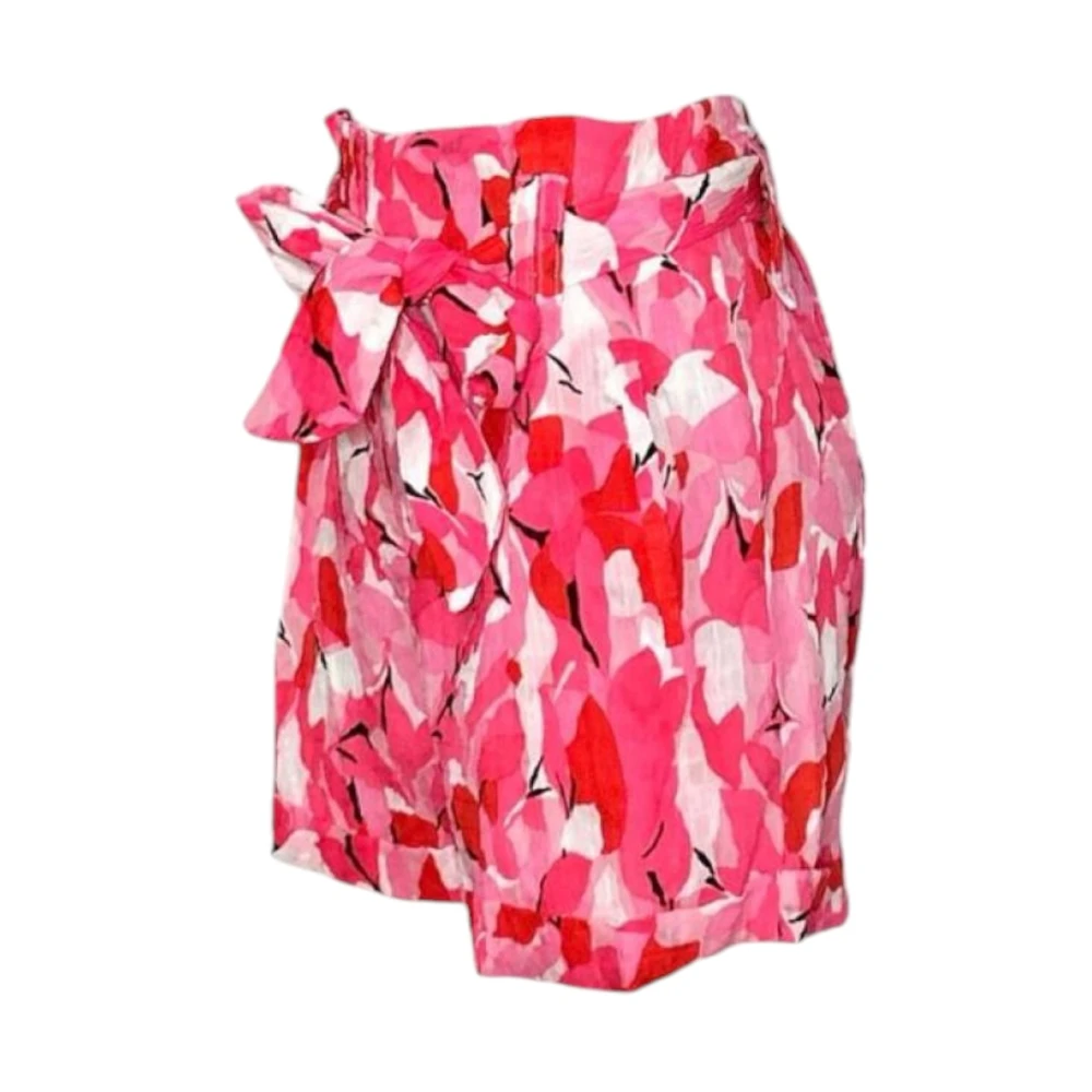 Molly Bracken Polyester Shorts met bijpassende riem Red Dames