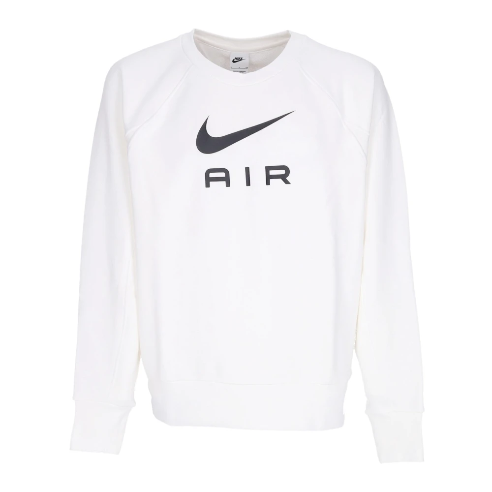 Nike Men's White Lightweight Crewneck Sweatshirt Air French Terry