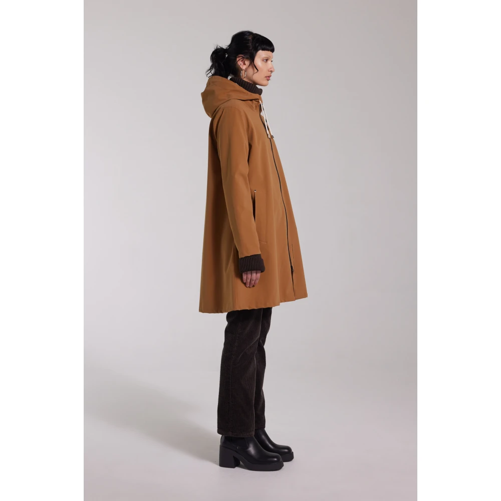 Stutterheim Lichtgewicht Matte Rits Regenjas Brown Dames
