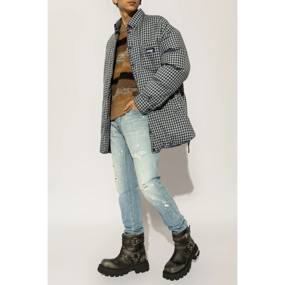 Dsquared2 Gestreepte patroon trui Brown Heren
