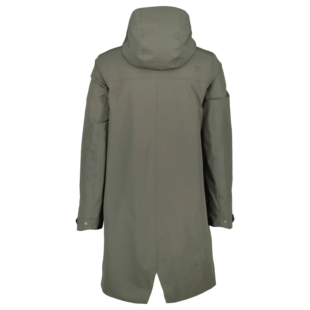 Didriksons Parka met overhemdkraag en knoopsluiting Green Heren