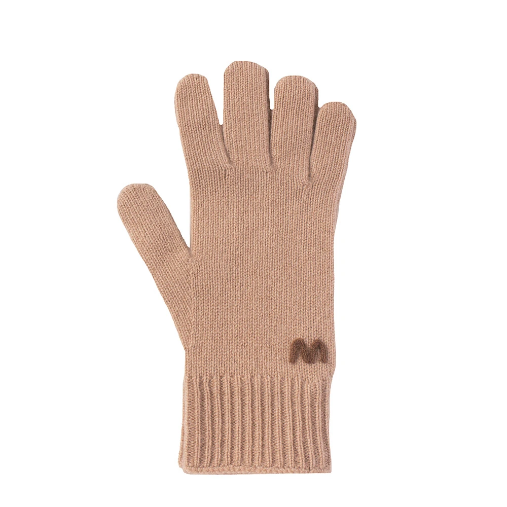 Max Mara Weekend Kasjmier Geribbelde Weekend Handschoenen Brown Dames