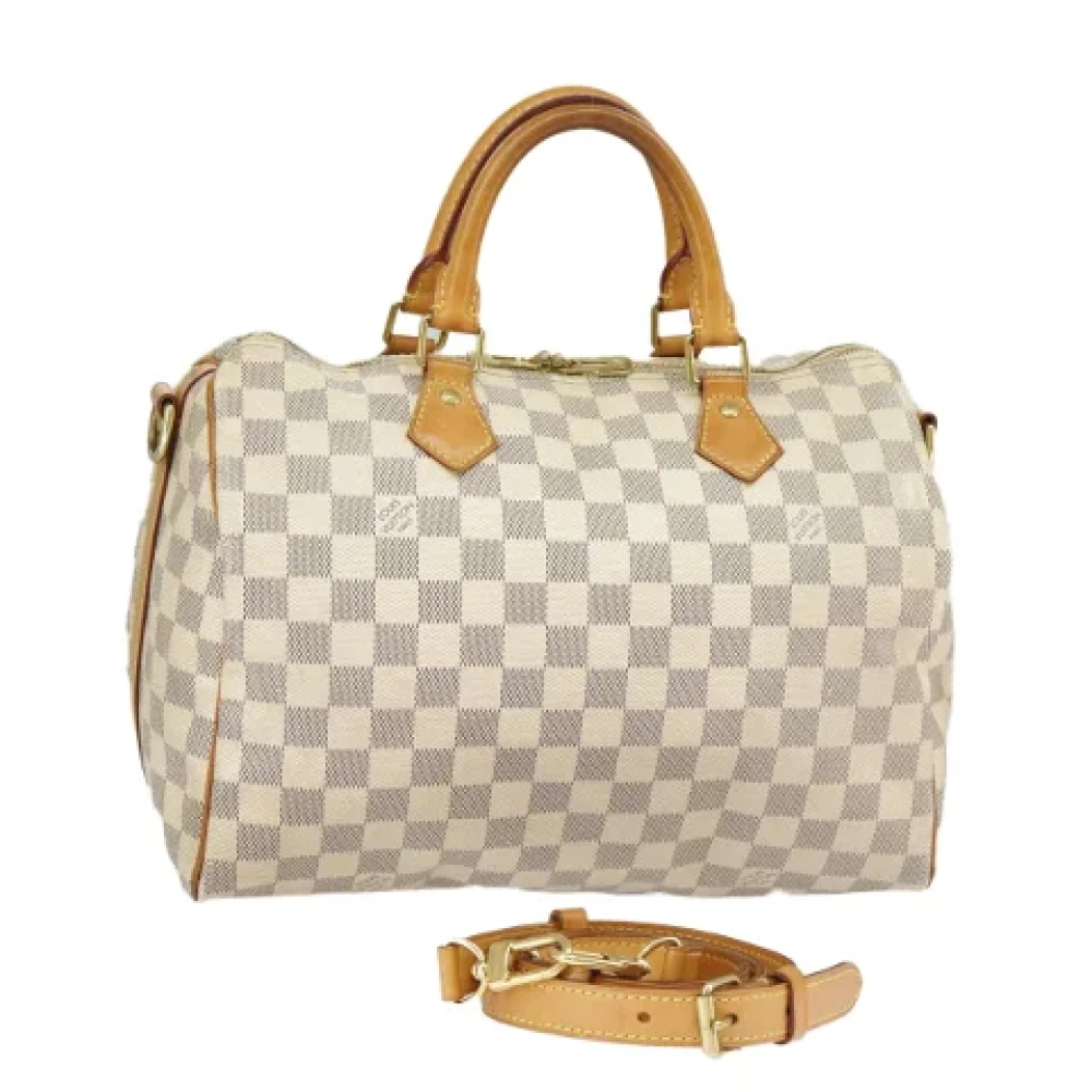 Louis Vuitton Vintage Pre-owned Canvas handbags White Dames