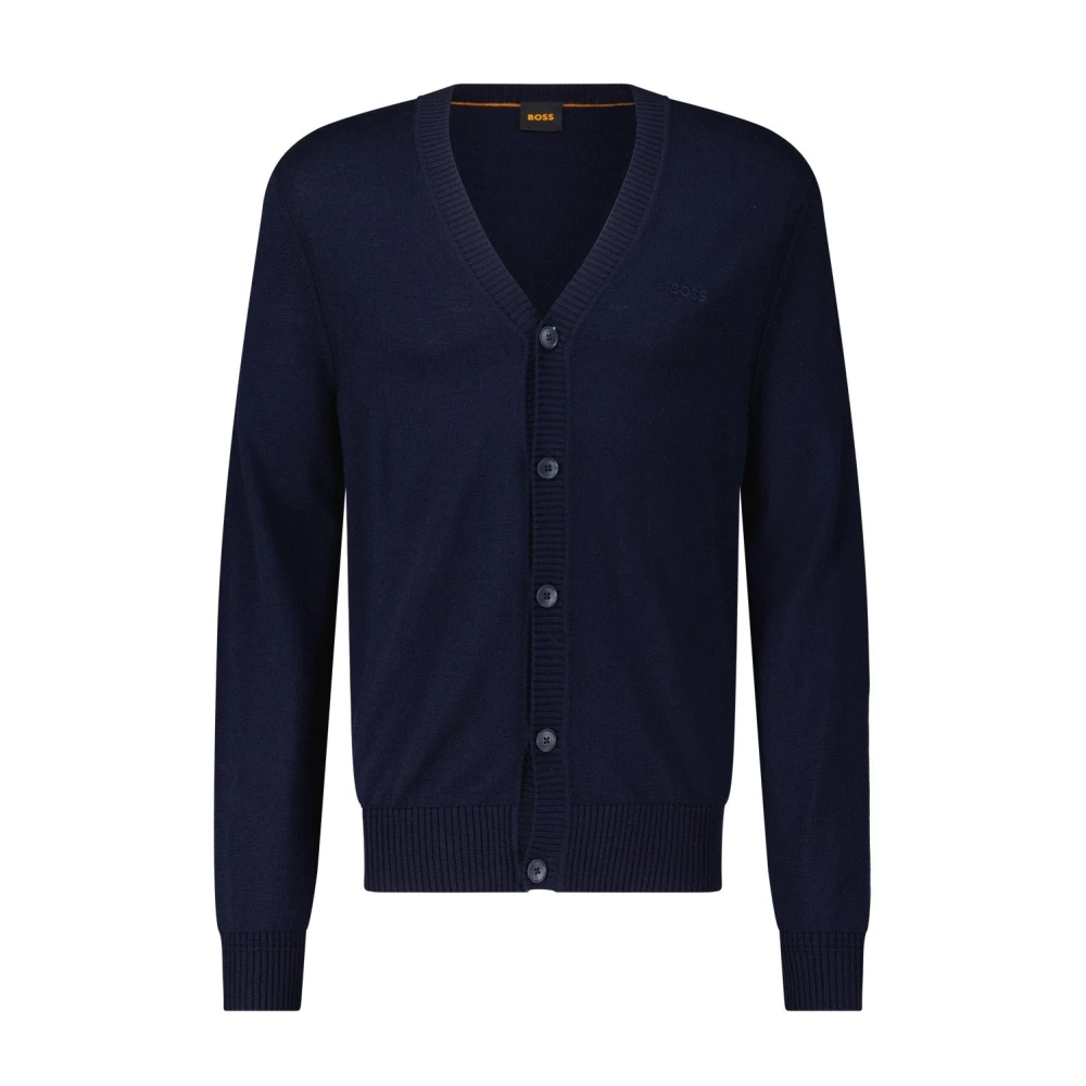 Hugo Boss Klassieke V-hals Cardigan Blue Heren