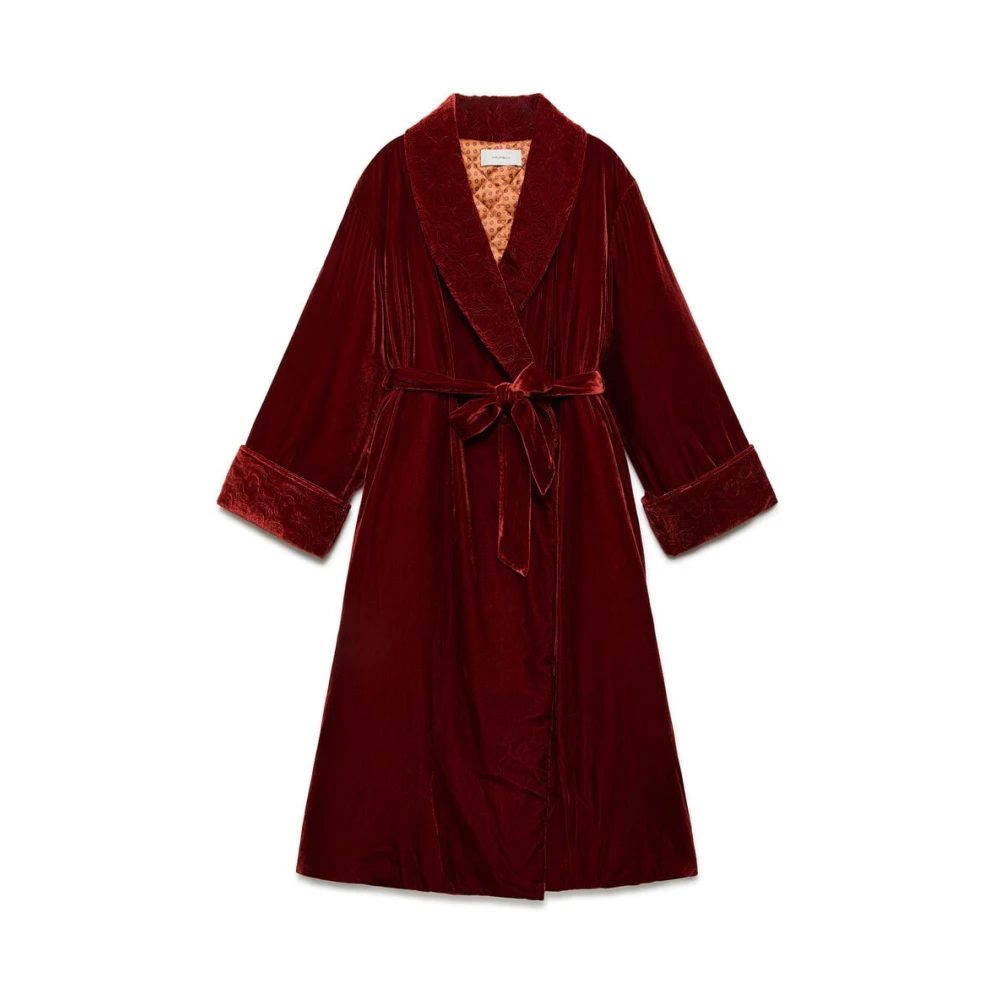 Maliparmi Women's Red Sweet Velvet Overcoat