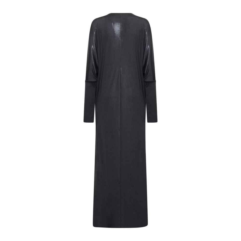 Norma Kamali Elegante Omslagjurk met Zijsplit Black Dames