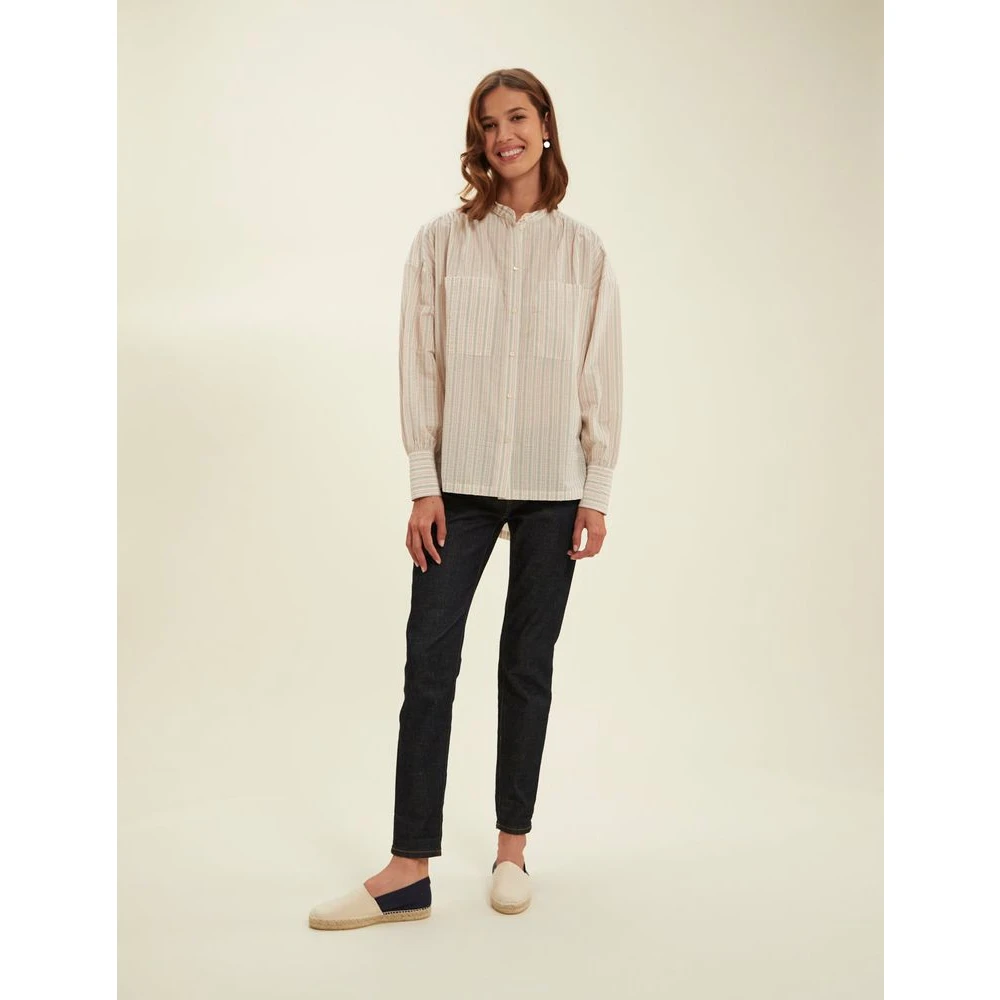 Ines De La Fressange Paris Zomer Gestreept Overhemd Multicolor Dames