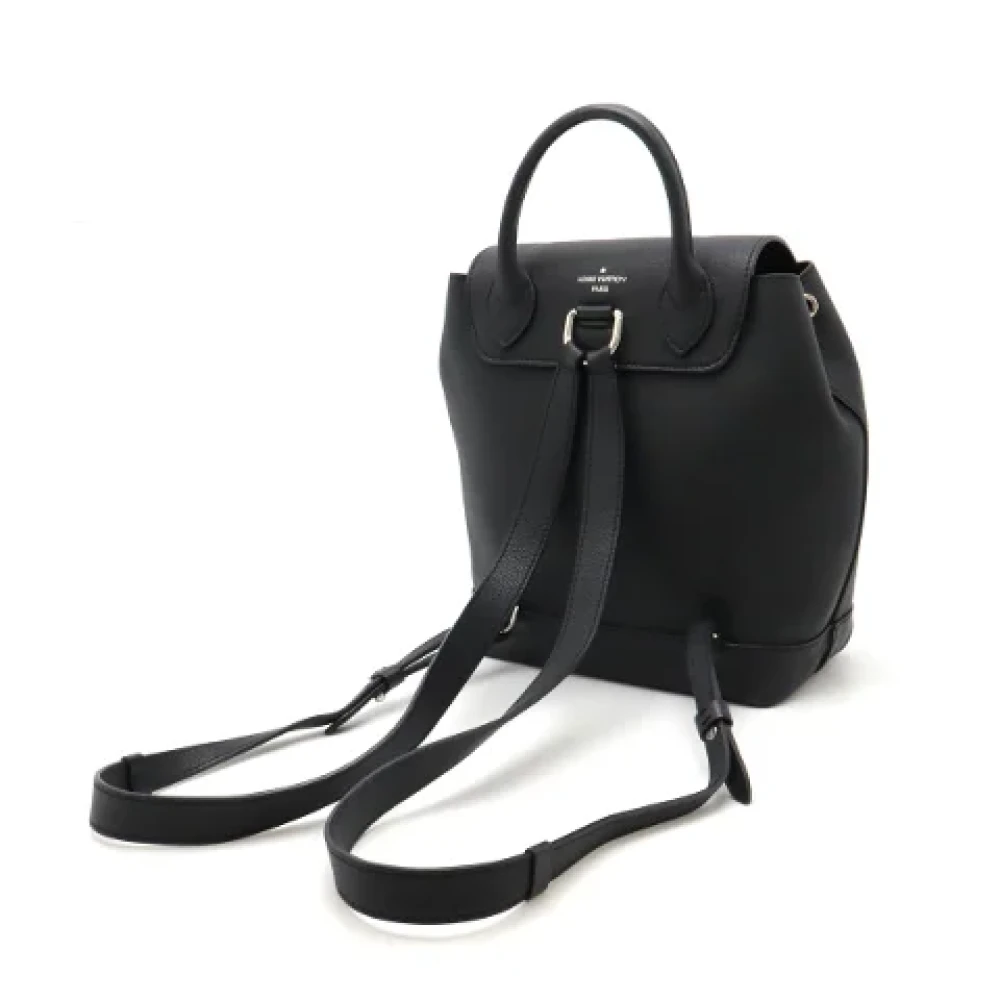 Louis Vuitton Vintage Pre-owned Leather backpacks Black Dames