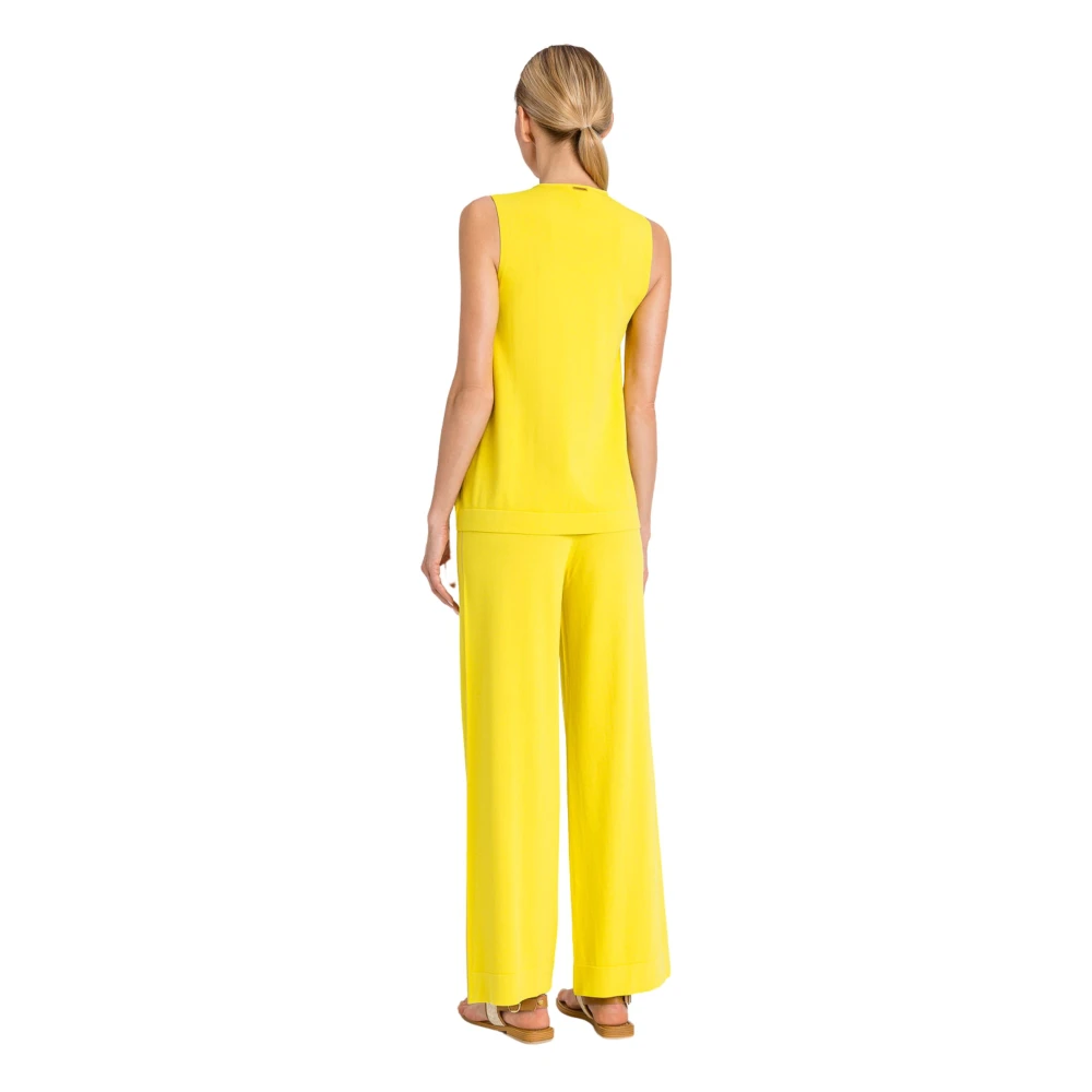 Twinset Gele Viscose Top Mist Yellow Dames