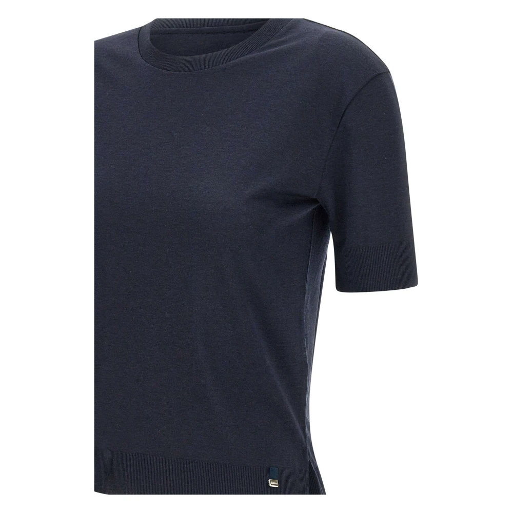 Herno Blauwe Trui met Korte Mouwen Blue Dames