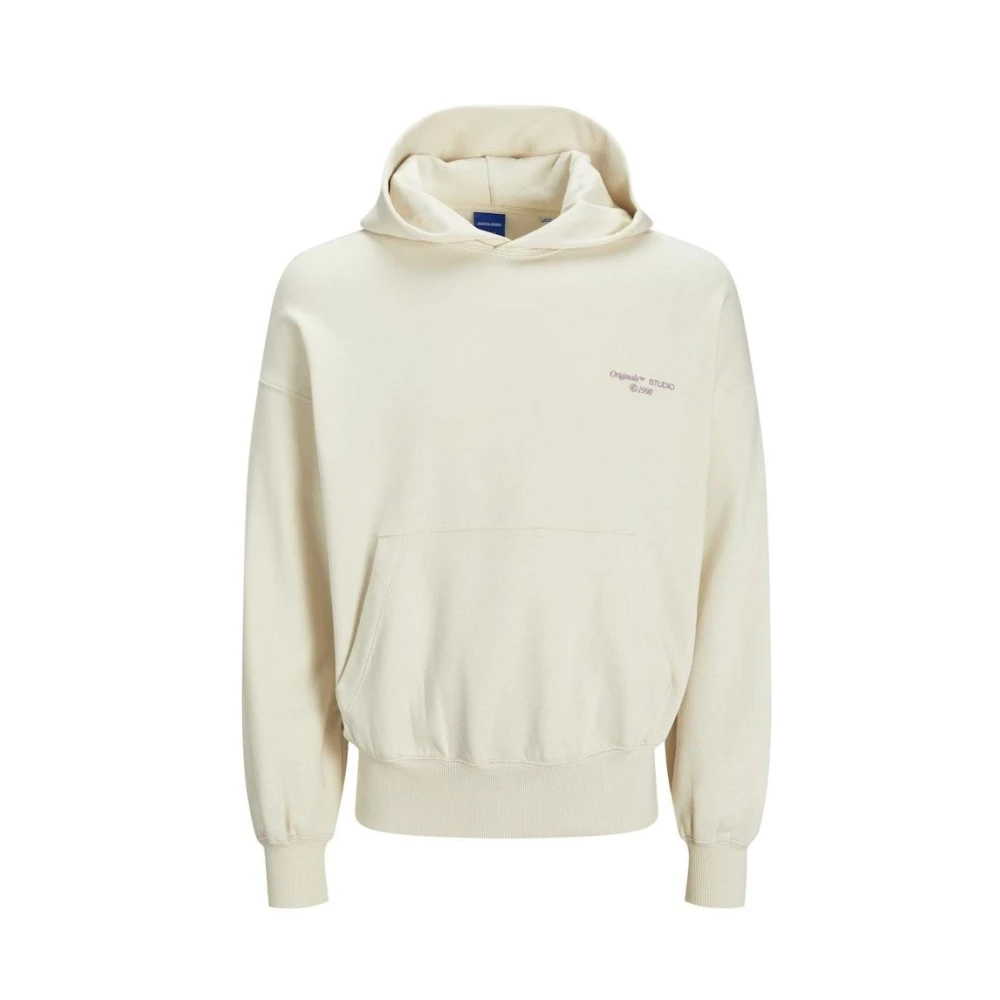 jack & jones Achtergrond Grafische Sweat Hood Antique White Heren