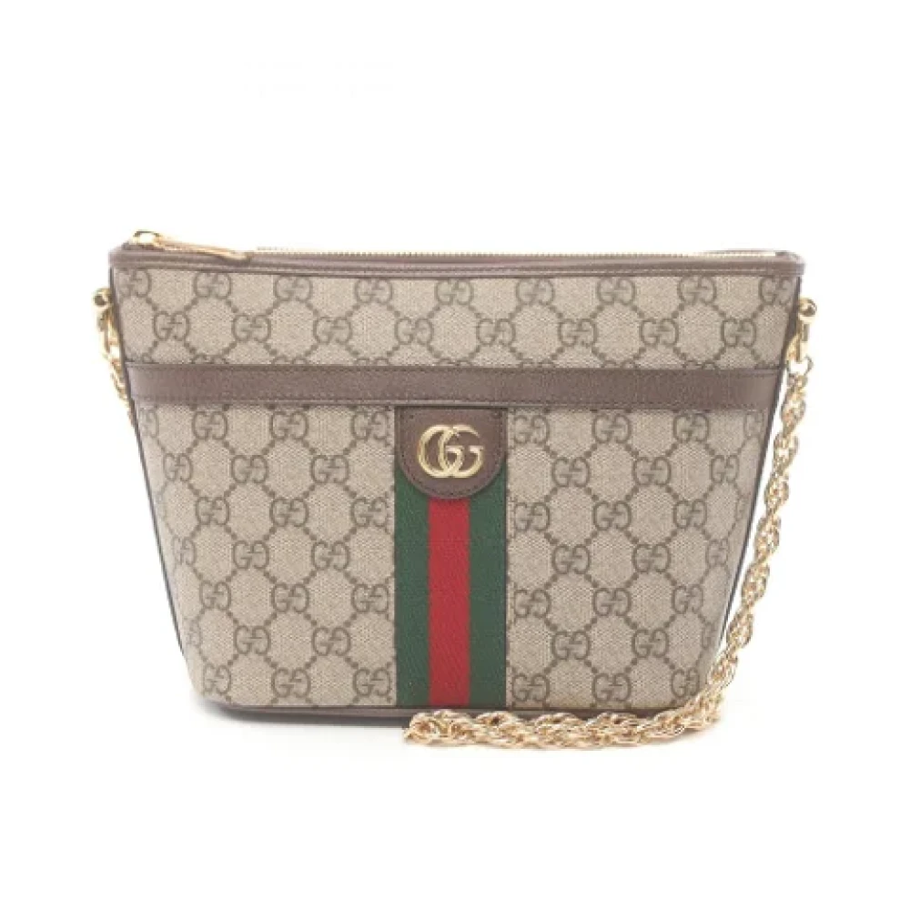 Gucci Vintage Pre-owned Leather shoulder-bags Beige Dames