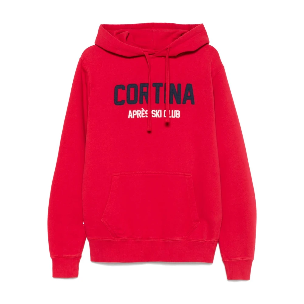 MC2 Saint Barth Rode Katoenen Hoodie met Applicatiedetail Red Heren